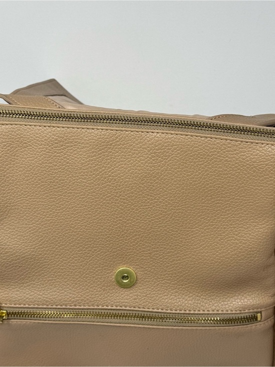 Freshly Picked Classic Diaper Bag Backpack Vegan Leather Nude Beige Large main image 12